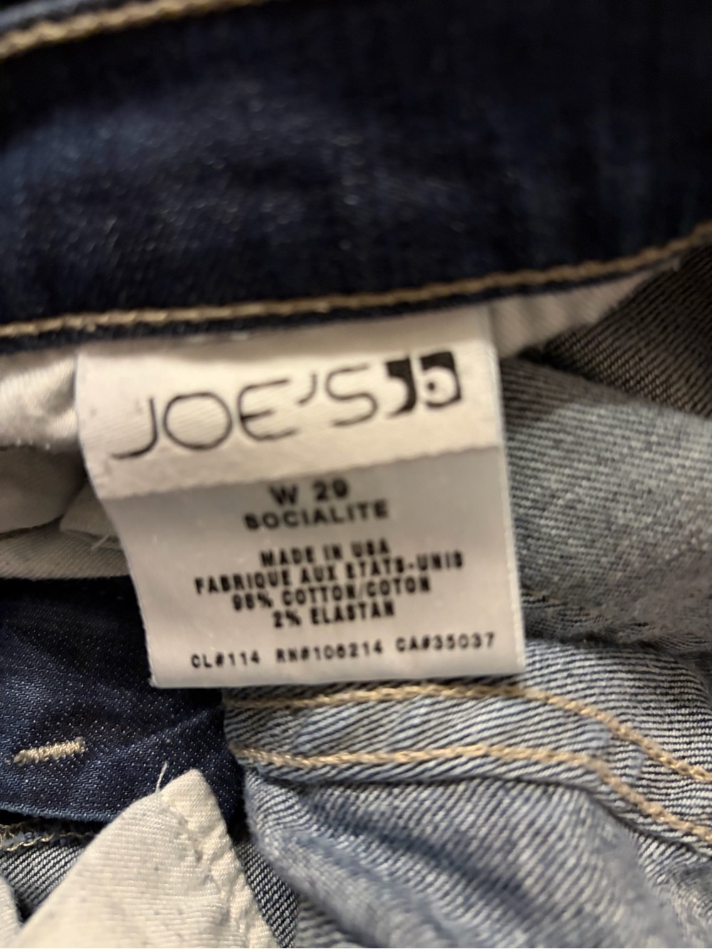 Joe's Jeans Socialite Dark Indigo Bootcut Low Rise Size 29 EUC - Picture 4 of 4